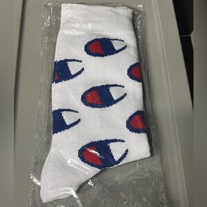 Champion Logo Crew Socks White Unisex